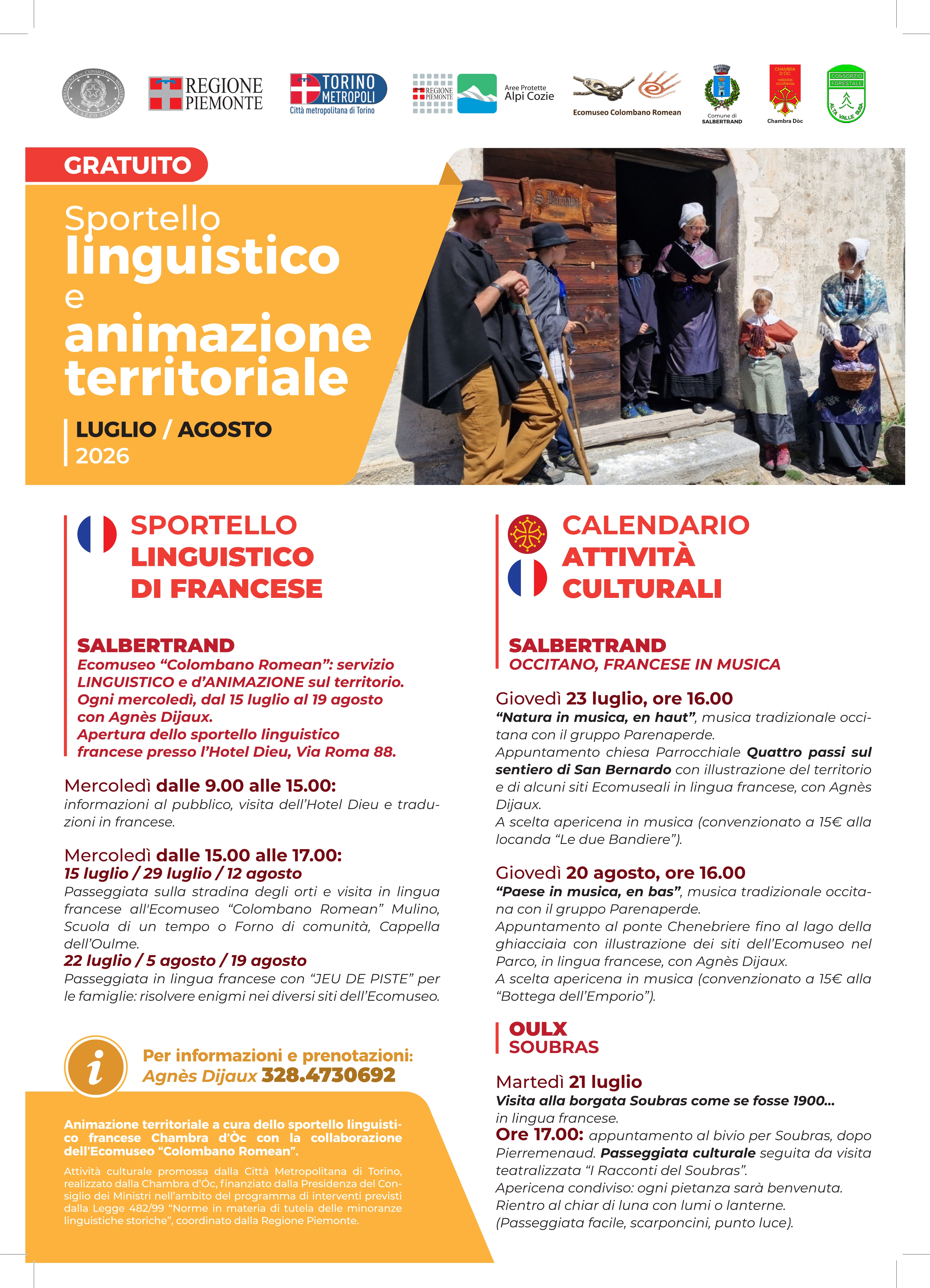 Sportello linguistico attività estive